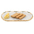 14" Glass Oval Edge Gold Leaf Platter